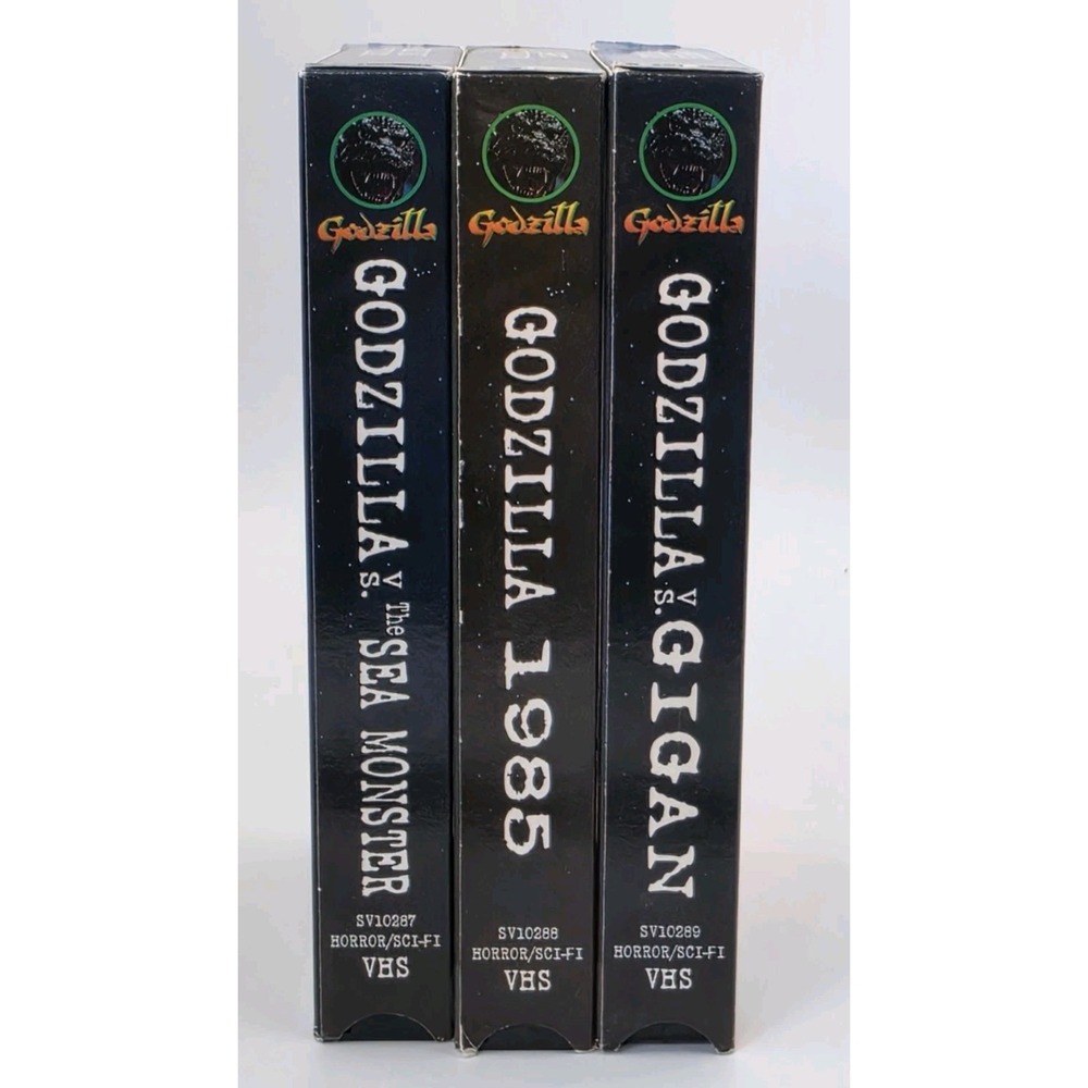 Lot Of 3 Godzilla 1985, Godzilla VS The Sea Monsters, Godzilla VS Gigan VHS